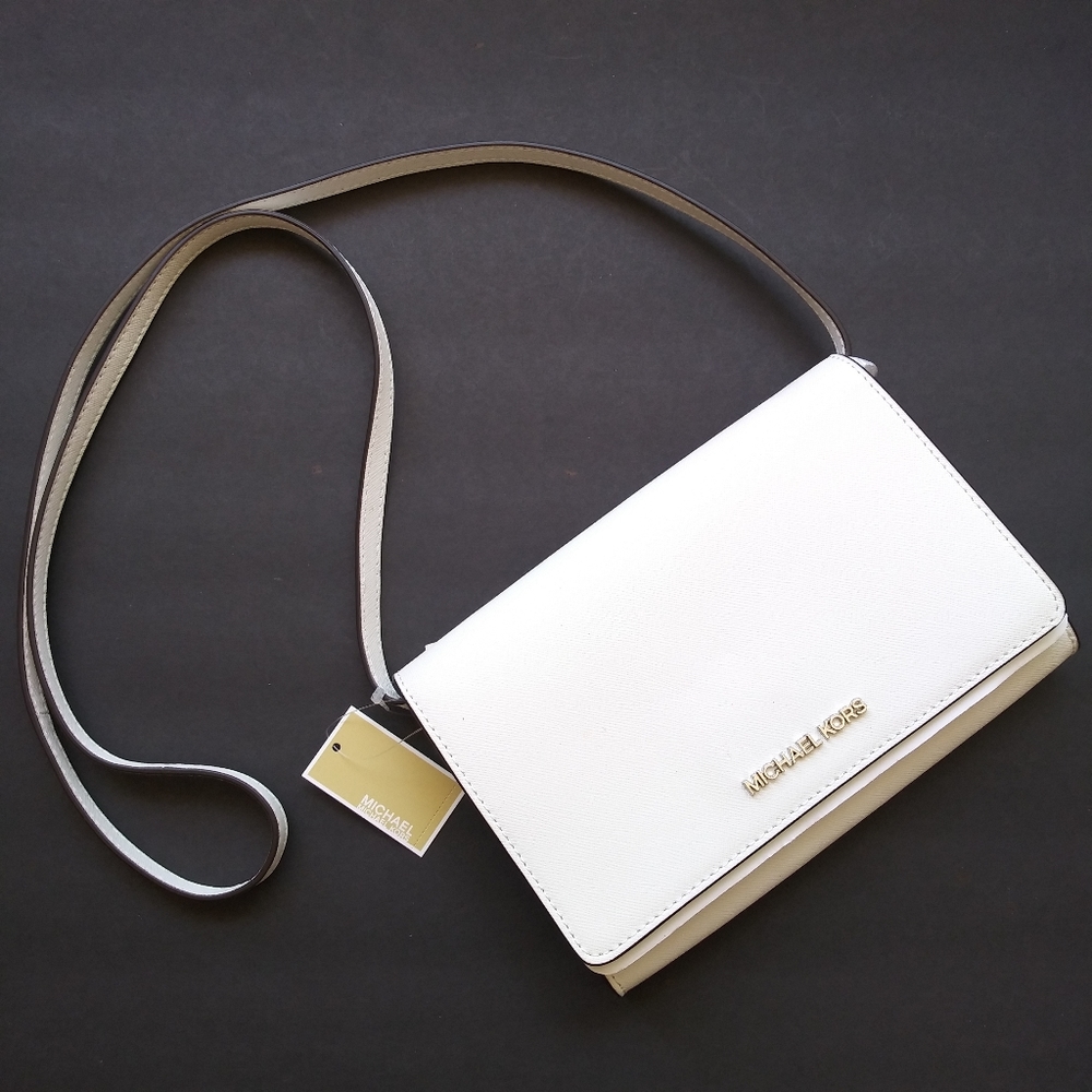 NWT MICHAEL KORS LARGE CROSSBODY CLUTCH BAG PURSE - Picture 1 of 9